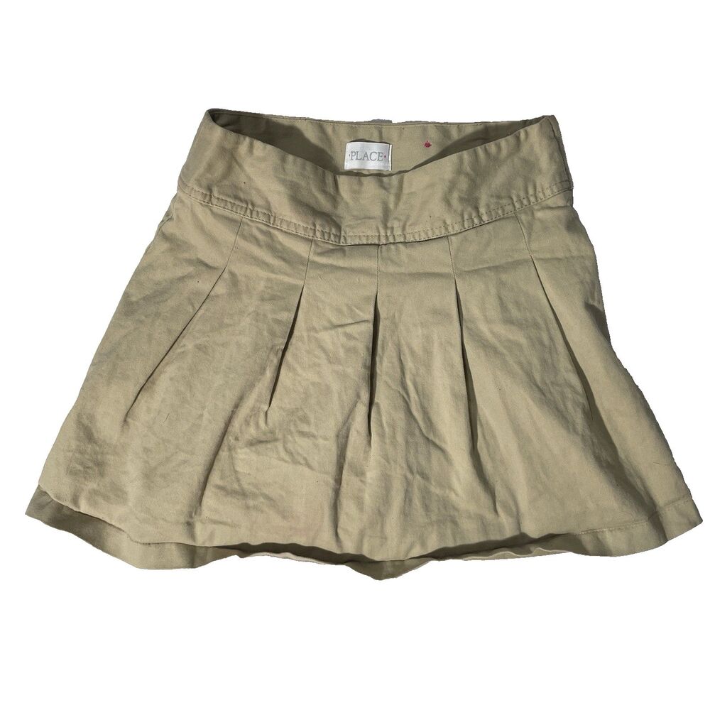Childrens Place Girls Size 10 Skirt Skort Pleated Beige